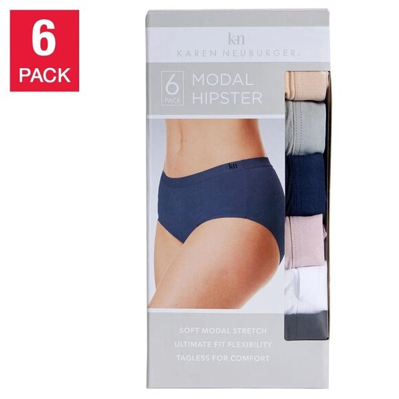Karen Neuburger Women's Modal Hipster 6-pack - Picture 1 of 5